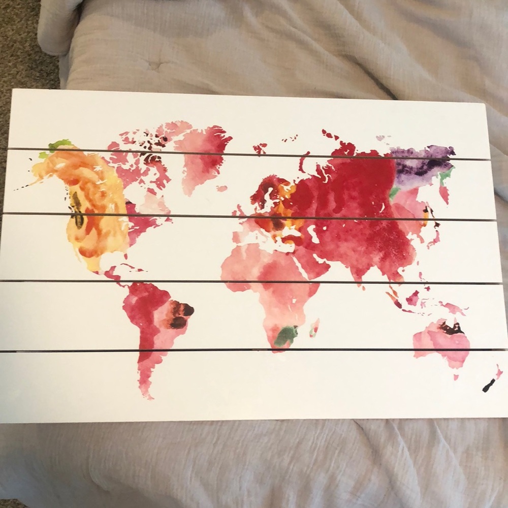 World map art piece